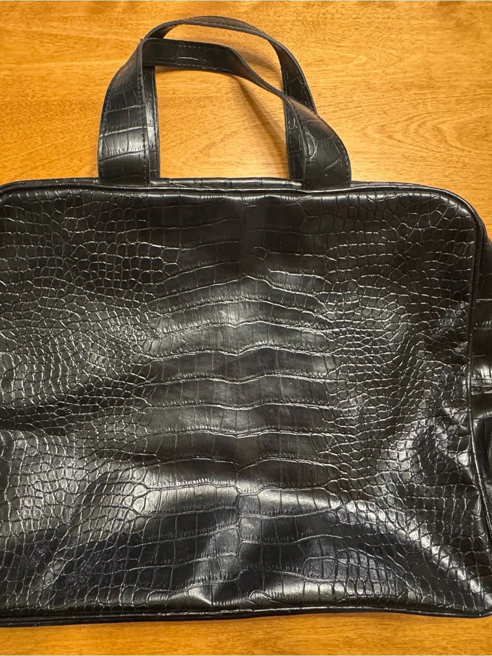 Saks Fifth Avenue structured croc